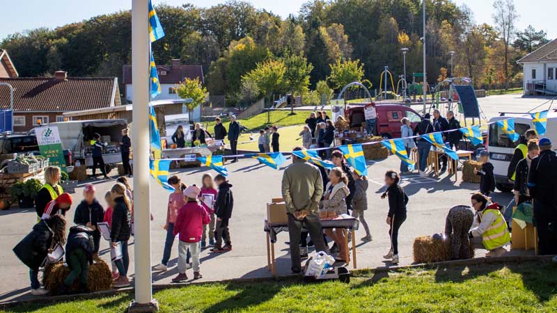 Matmarknad för elever i Munkedals kommun.