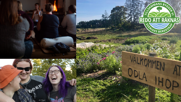 Man som håller fram en lax samt loggan för artikelserien ovanpå.