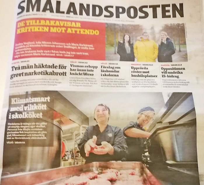 Tidningsframsida.