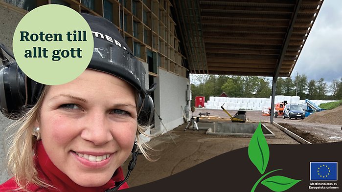 Karin Olsson i närbild på sin gård