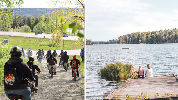 Mopedåkning, Barn på badbrygga.